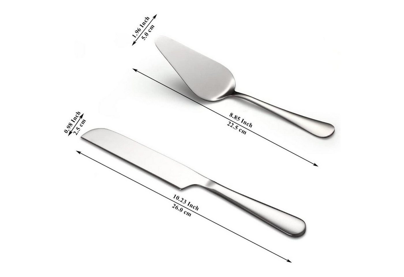 LuxusKollektion Tortenheber Tortenmesser Set Edelstahl Tortenheber Hochzeit 1. Silber