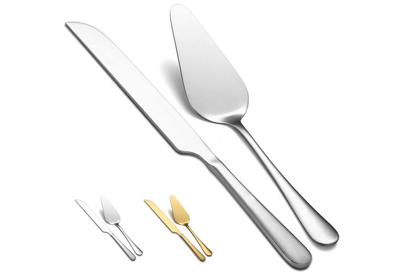 LuxusKollektion Tortenheber Tortenmesser Set Edelstahl Tortenheber Hochzeit 1. Silber Bild 5
