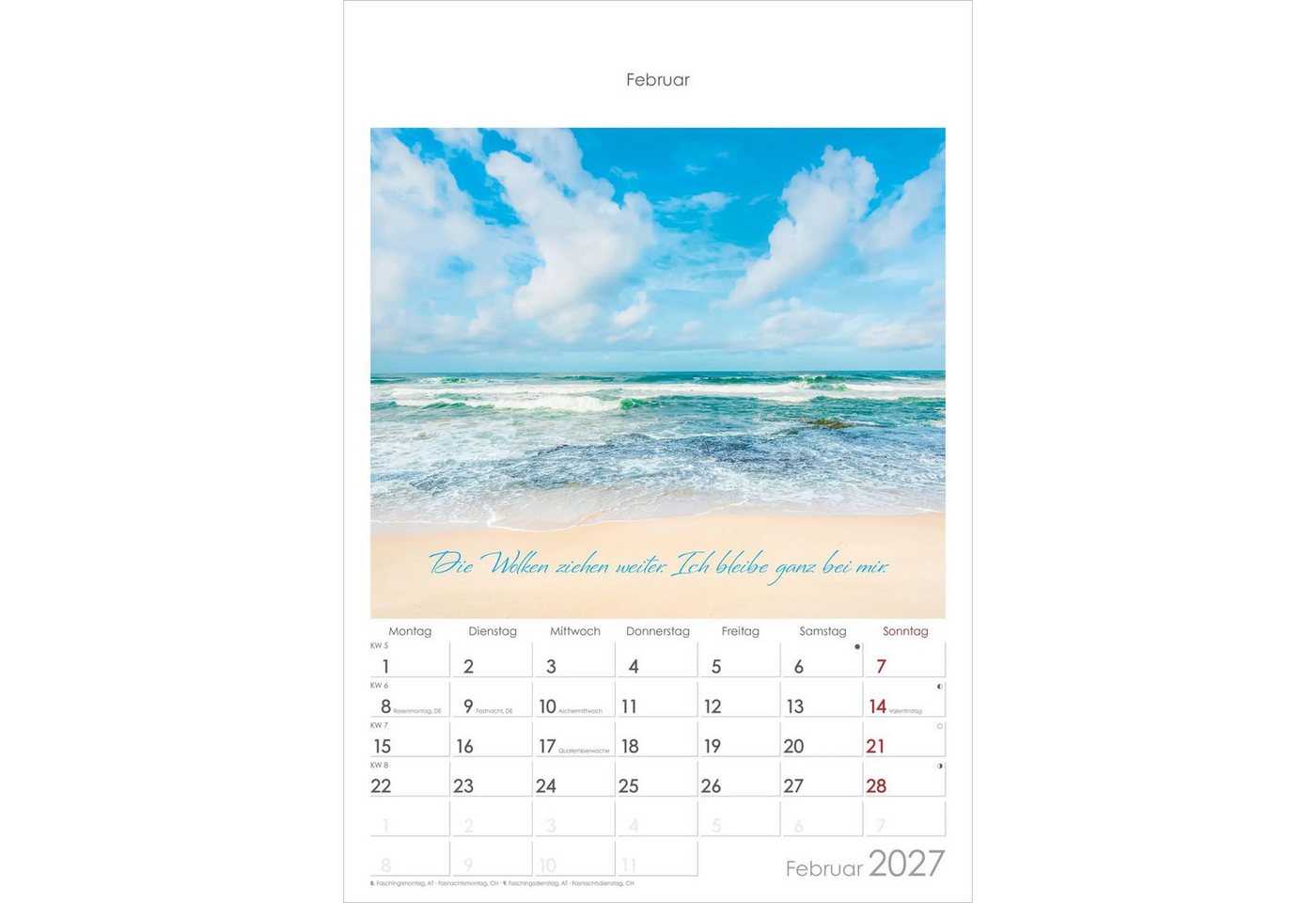 Wandkalender Auszeit für die Seele 2027