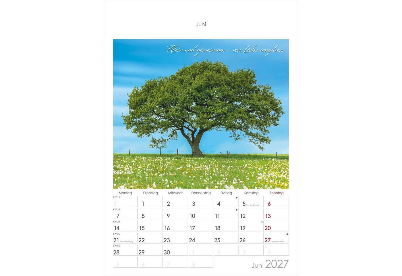 Wandkalender Auszeit für die Seele 2027 Bild 2