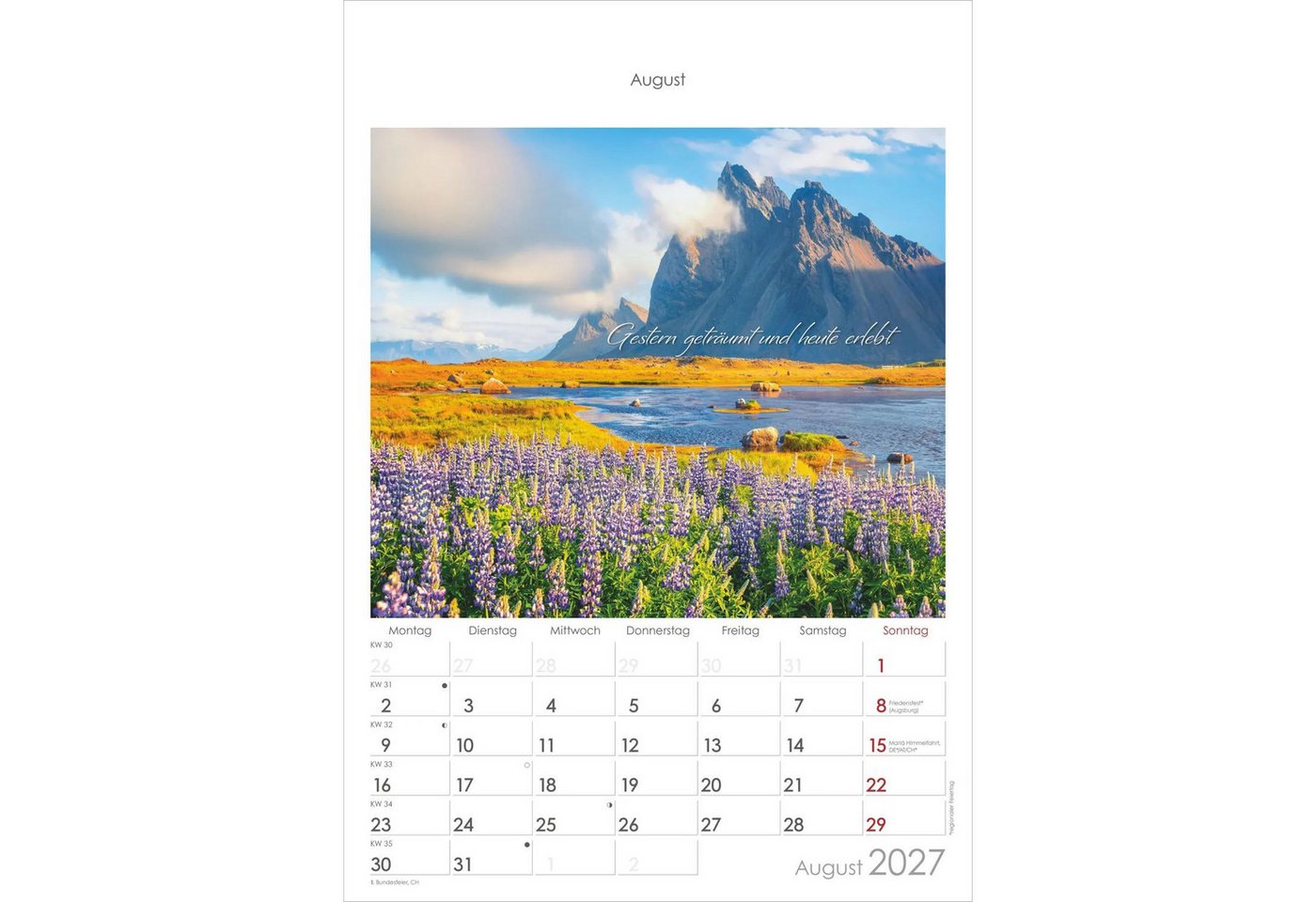 Wandkalender Auszeit für die Seele 2027 Bild 4