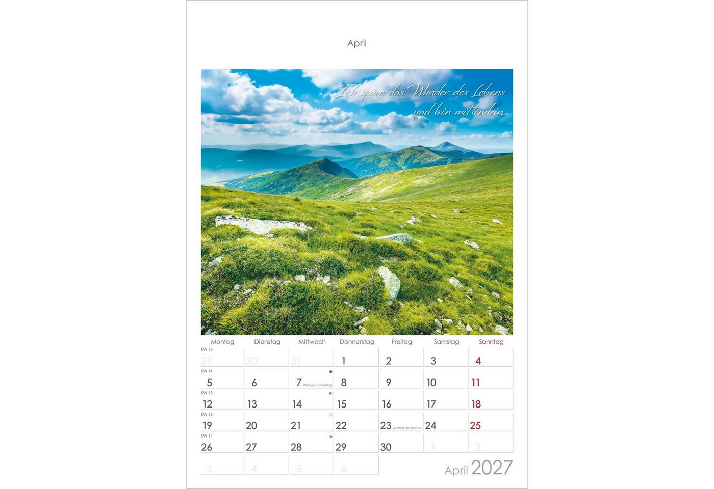 Wandkalender Auszeit für die Seele 2027 Bild 5