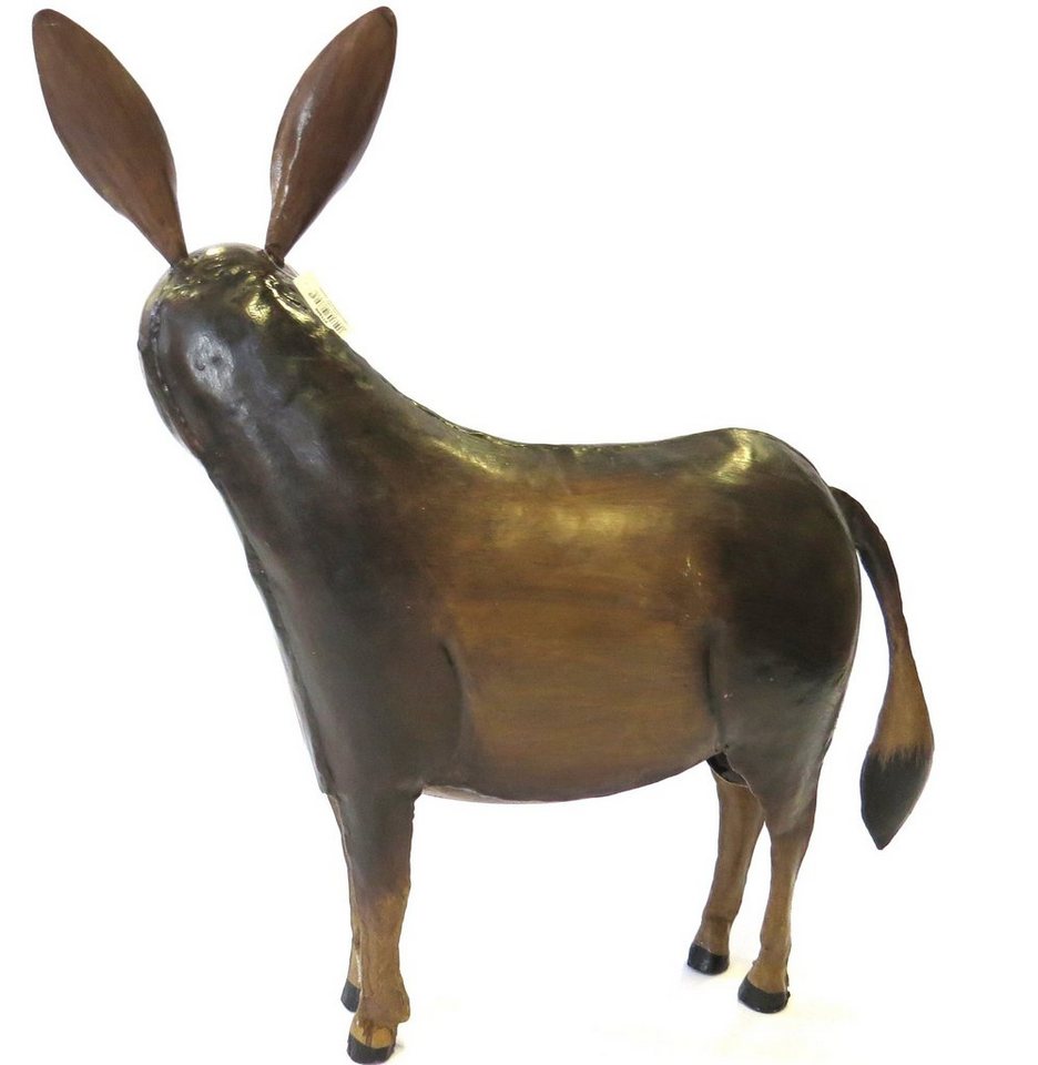 Exner GmbH Garten- & Wohnaccessoires Gartenfigur Deko Figur Esel Lustig Handarbeit Metall Braun 55 cm, Handarbeit Bild 2