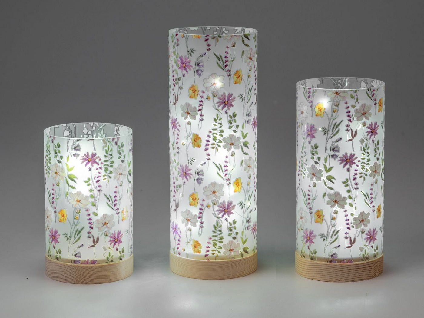 formano Tischleuchte Streublumen, LED, mit Timerfunktion, Mehrfarbig, Blumen, H: 25cm Bild 3