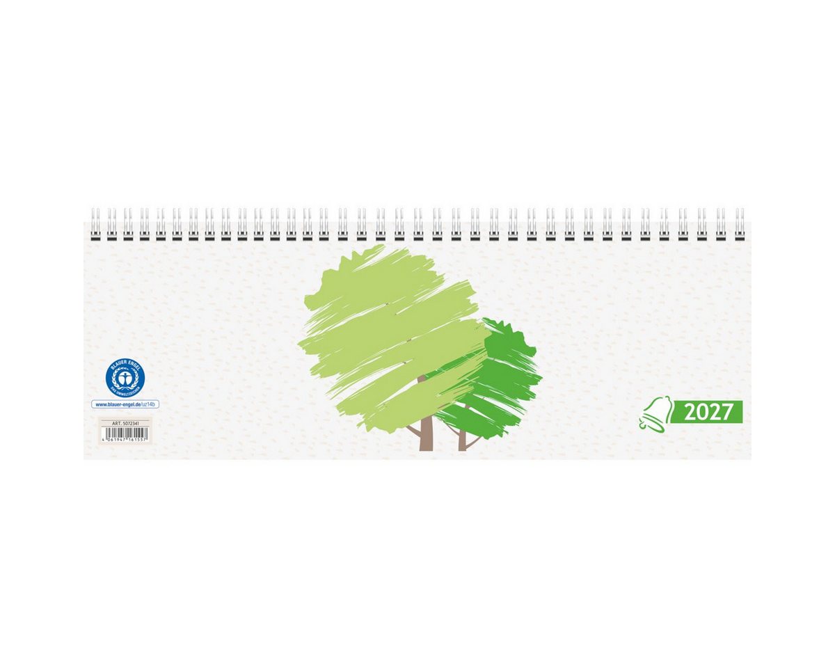 GLOCKEN Schreibtischkalender Querkalender 29,7x10,5cm 1 Woche/2 Seiten UWS Kalendarium 2027