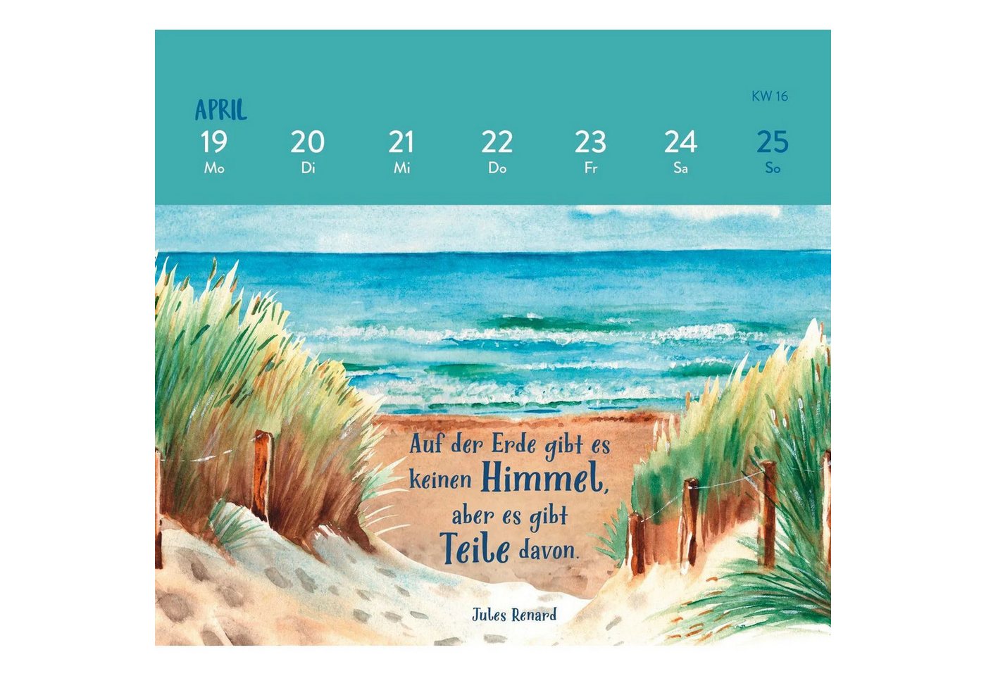 groh Verlag Tischkalender Mini-Wochenkalender 2027: MEER ist Balsam für die Seele Bild 4