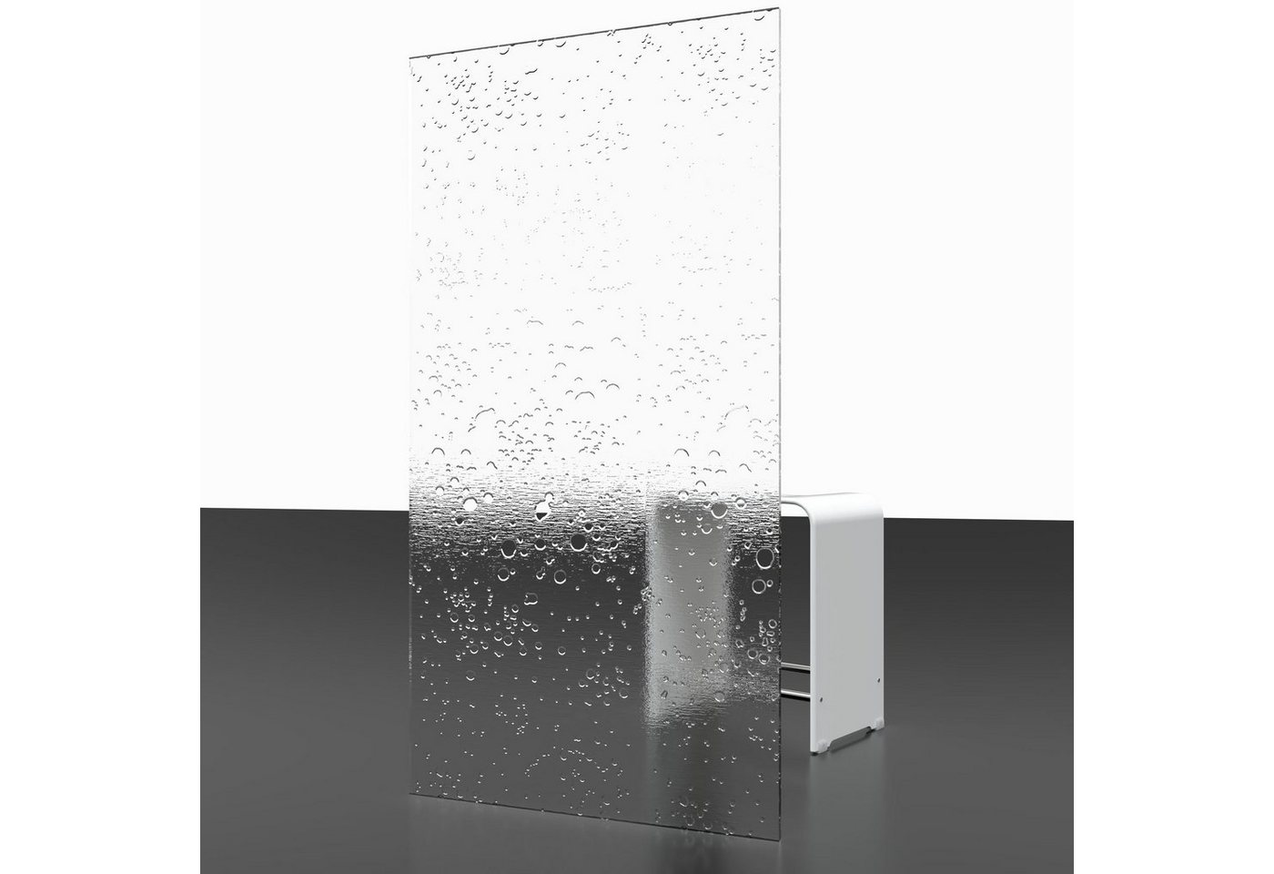 Schulte Badewannenfaltwand Well, Kunstglas, 129 x 140 cm, 3 tlg + Festelement, Tropfen Dekor, Profil Alu-Natur Bild 5