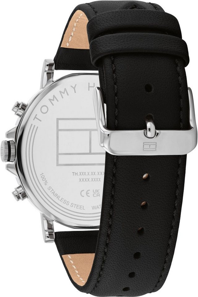 Tommy Hilfiger Multifunktionsuhr TYSON 1710586, Quarzuhr, Armbanduhr, Herrenuhr, Datum, Lederarmband