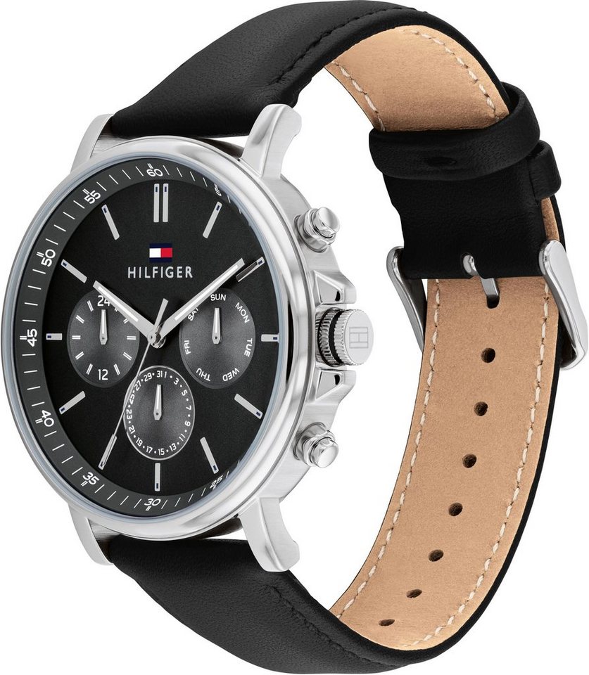 Tommy Hilfiger Multifunktionsuhr TYSON 1710586, Quarzuhr, Armbanduhr, Herrenuhr, Datum, Lederarmband Bild 3