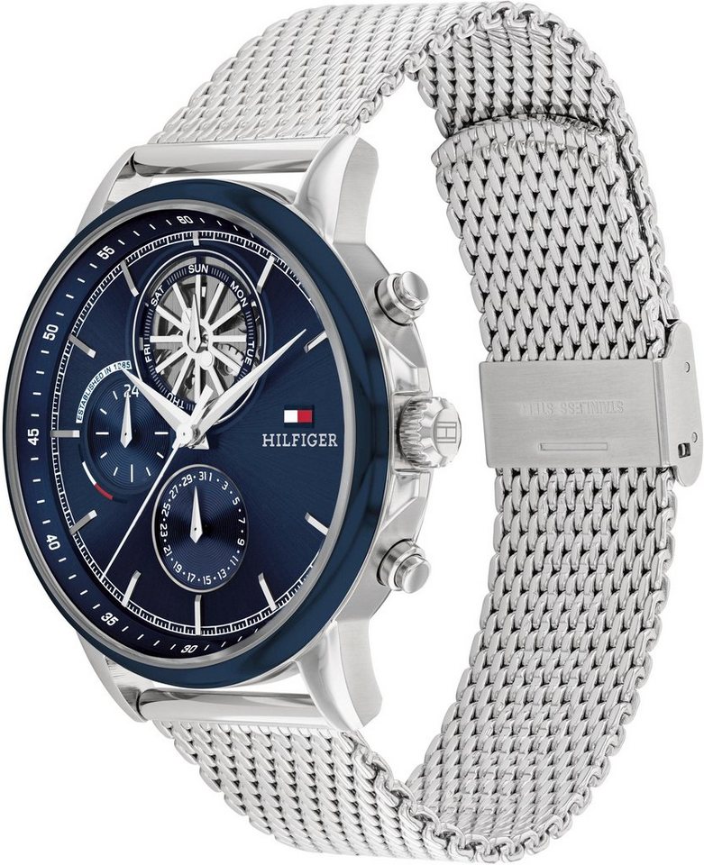 Tommy Hilfiger Multifunktionsuhr STEWART 1710609, Quarzuhr, Armbanduhr, Herrenuhr, Edelstahlarmband, analog Bild 3