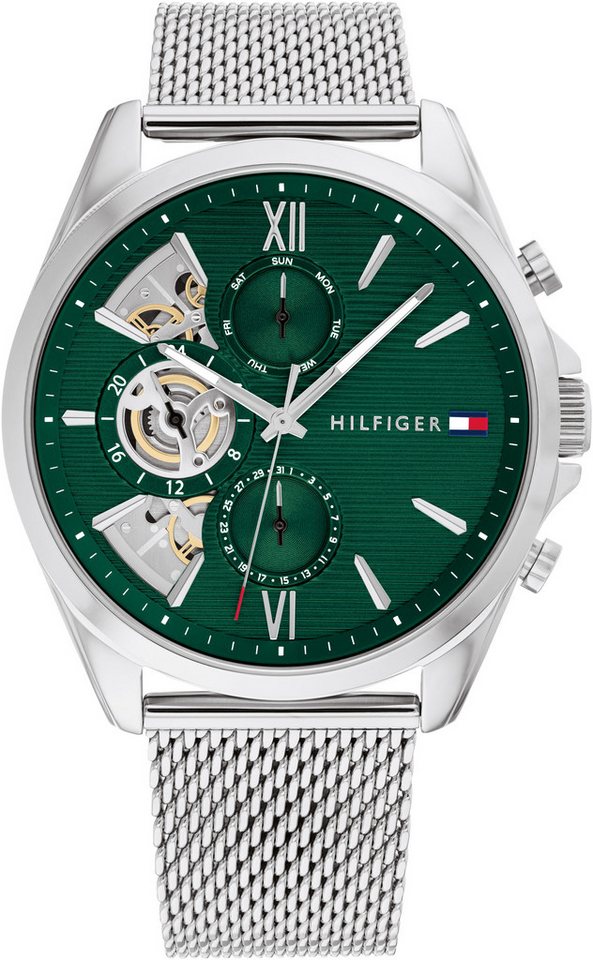 Tommy Hilfiger Multifunktionsuhr BAKER 1710647, Quarzuhr, Armbanduhr, Herrenuhr, Edelstahlarmband, analog, Tag Bild 2