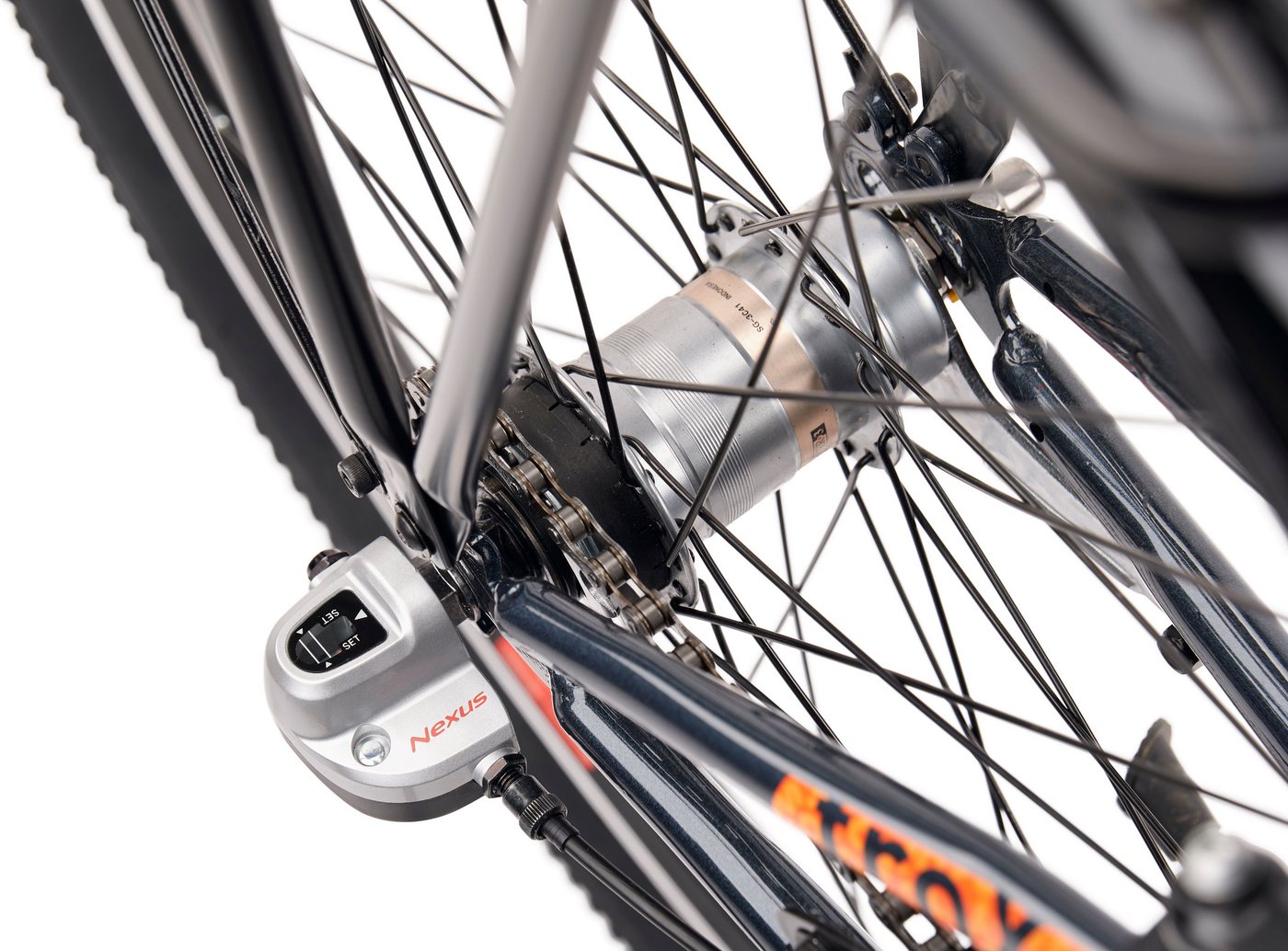 S’COOL Jugendfahrrad S'COOL troX, 3 Gang Shimano, Nabenschaltung, 26 Zoll, Jugendliche, mit Gepäckträger und Schutzblech Bild 3