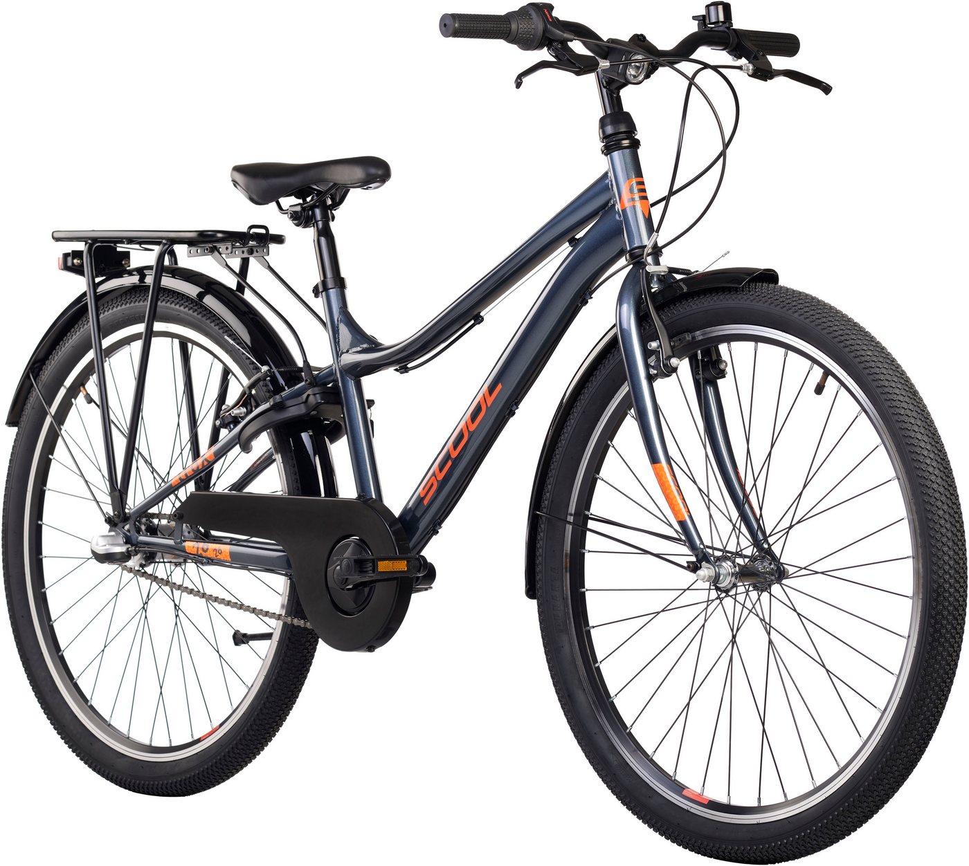 S’COOL Jugendfahrrad S'COOL troX, 3 Gang Shimano, Nabenschaltung, 26 Zoll, Jugendliche, mit Gepäckträger und Schutzblech Bild 4