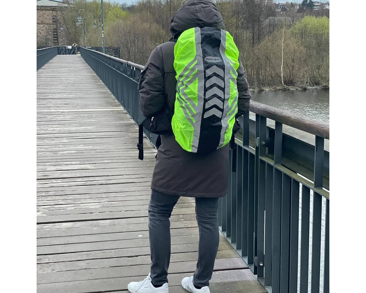 Illes-Laedchen Rucksack-Regenschutz Wasserdichte Rucksack Regenhülle mit Reflektoren (Rucksackhülle), sicher & sichtbar bei jedem Wetter viele Größen und Farben Bild 5