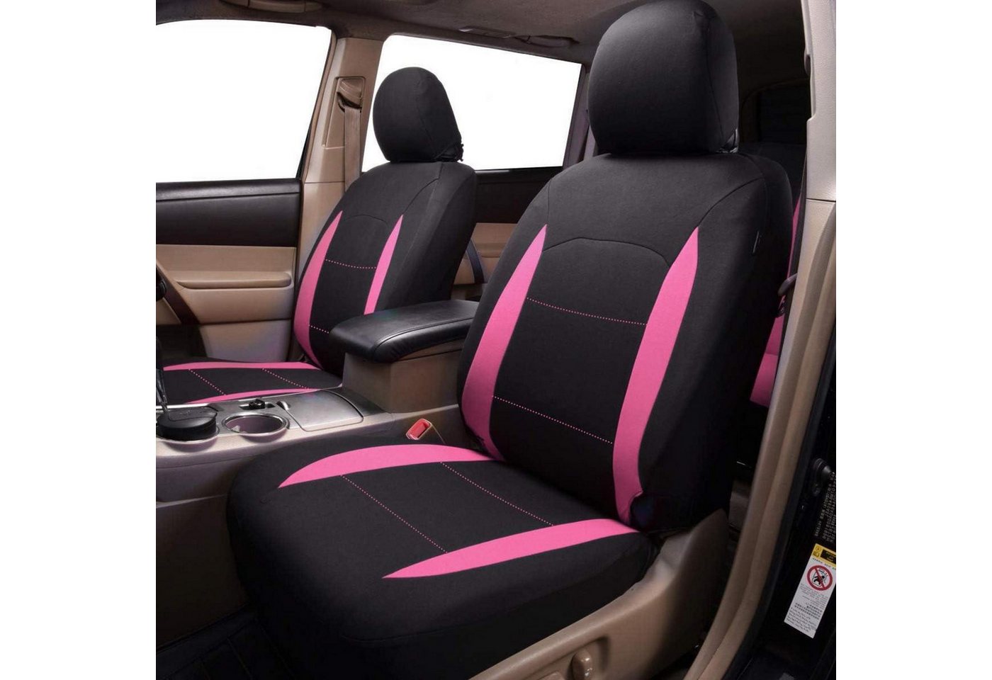 LuxusKollektion Autositzbezug Sitzbezüge Auto Set Rosa/Schwarz Universal