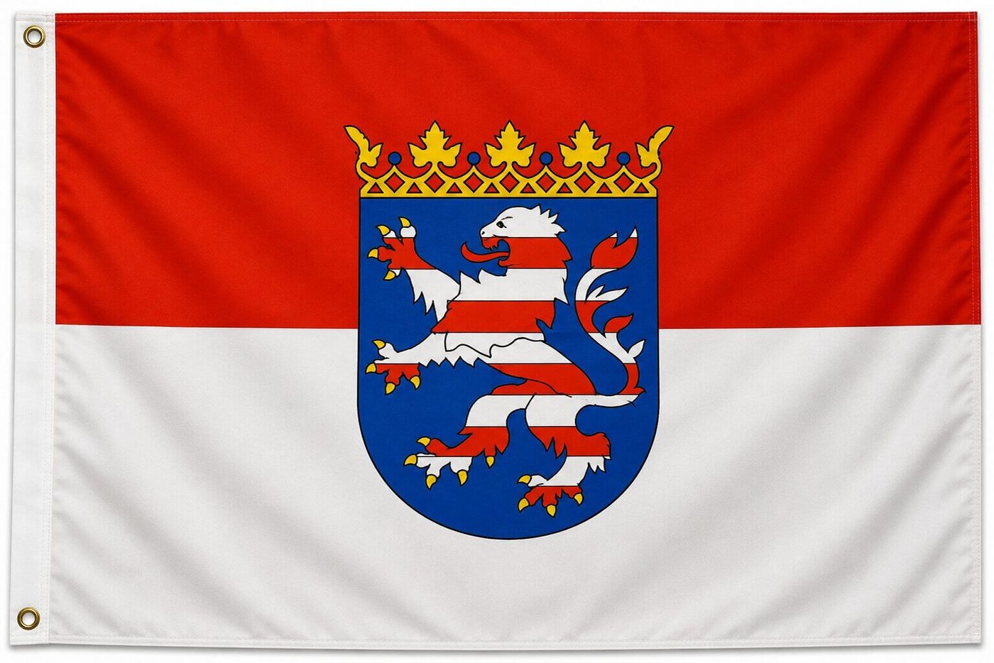 trends4cents Flagge XXL Flagge 250 x 150 cm Hissfahne Bundesland Sturmflagge 3 Messingösen (Hessen), für Fahnenmaste