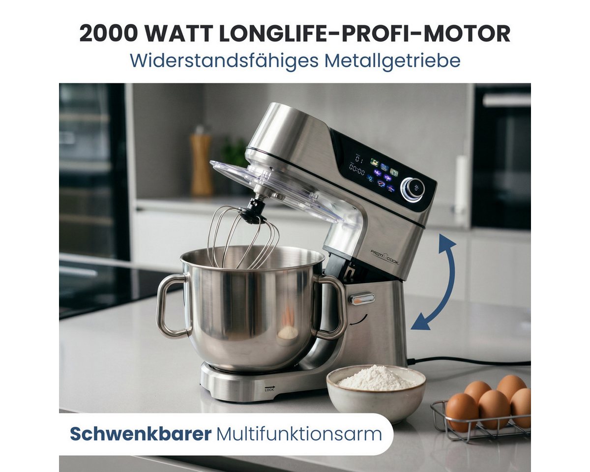 ProfiCook Küchenmaschine PC-KM 1338, ProfiCook® Küchenmaschine, 2000W Knetmaschine Bild 2
