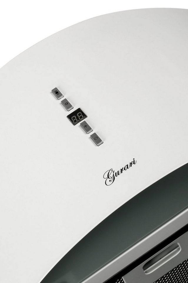 GURARI Inselhaube GCH I 237 WH 50 // Dunstabzugshaube 50cm, 860m³/h,Umluft Inselhaube,Weiß