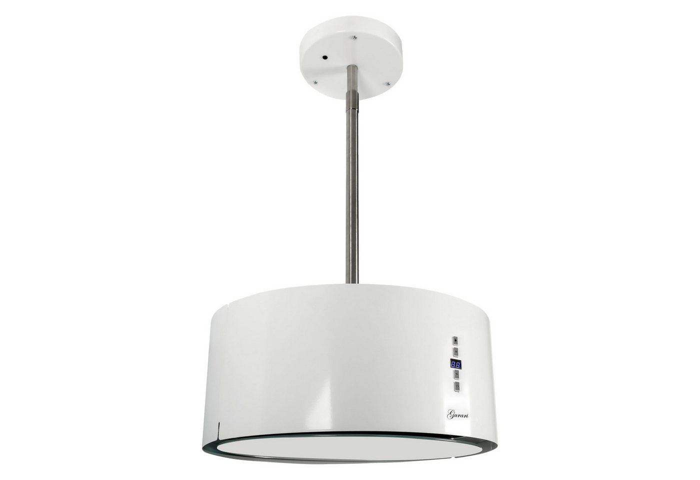 GURARI Inselhaube GCH I 237 WH 50 // Dunstabzugshaube 50cm, 860m³/h,Umluft Inselhaube,Weiß Bild 3