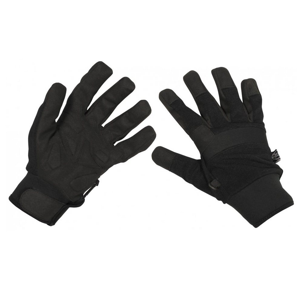 MFH Multisporthandschuhe Fingerhandschuhe, "Security", Neopren, Schnittschutz,schwarz - S