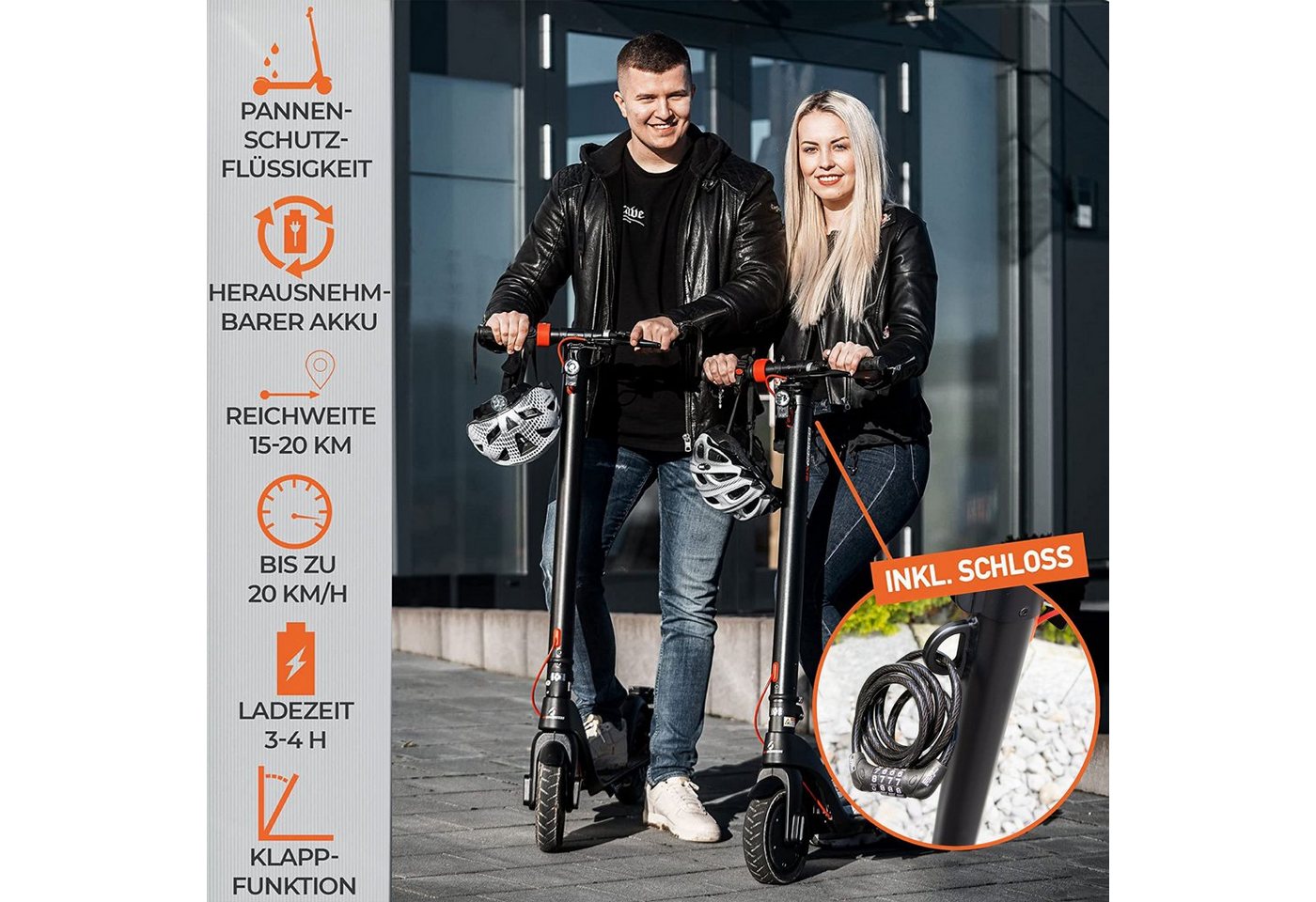 Scoot One E-Scooter SCOOT ONE E-Scooter E7 mit Pannenschutz, 20,00 km/h, klappbar, mit Strassenzulassung, Lithium-Akku Bild 4