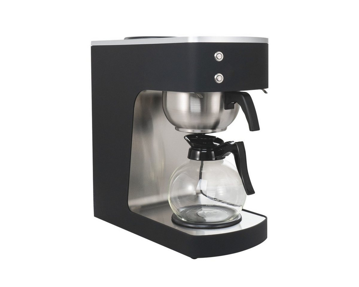 GastroHero Filterkaffeemaschine Filterkaffeemaschine Edelstahl 2 Liter mit Glaskanne, Klassische Filterzubereitung, robuste Kunststoff-Steuereinheit Bild 2