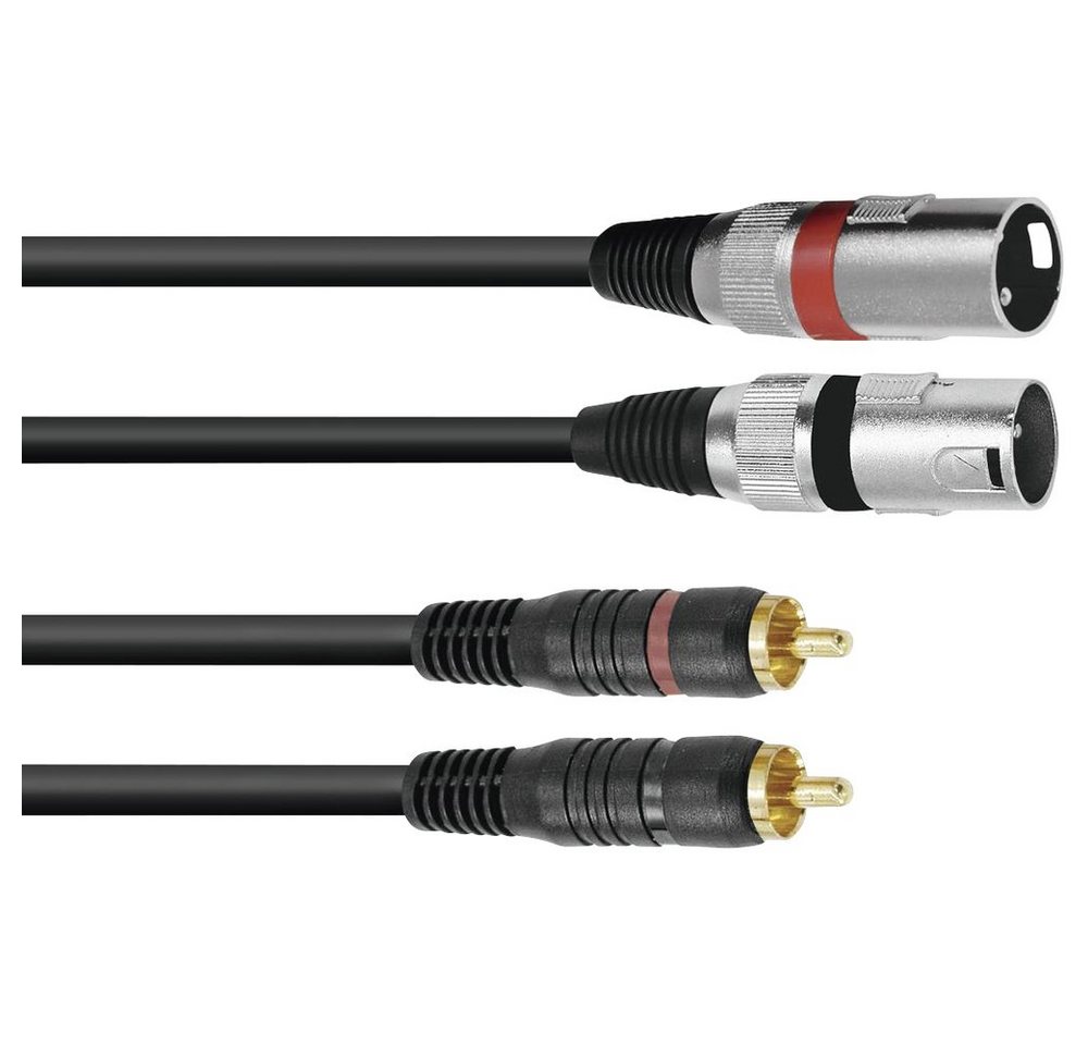 Omnitronic Omnitronic 3022522C XLR Adapterkabel [2x XLR-Stecker 3 polig - 2x Cinc Audio-Kabel, (150.00 cm)