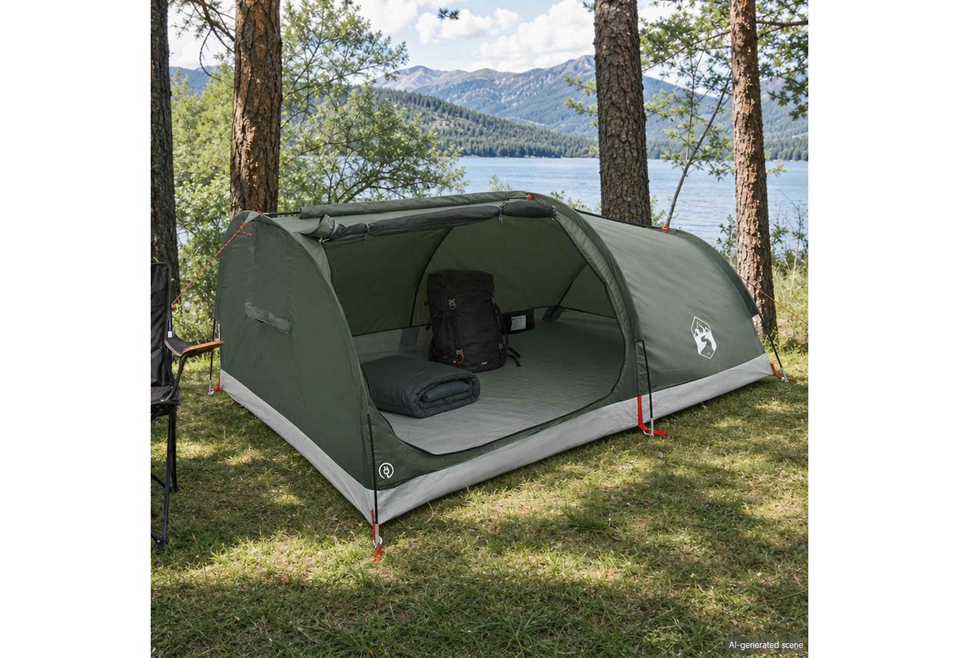 vidaXL Kuppelzelt Wasserabweisendes Wandern-Zelt 1 Personen Olivegrün, (1 tlg) Bild 5