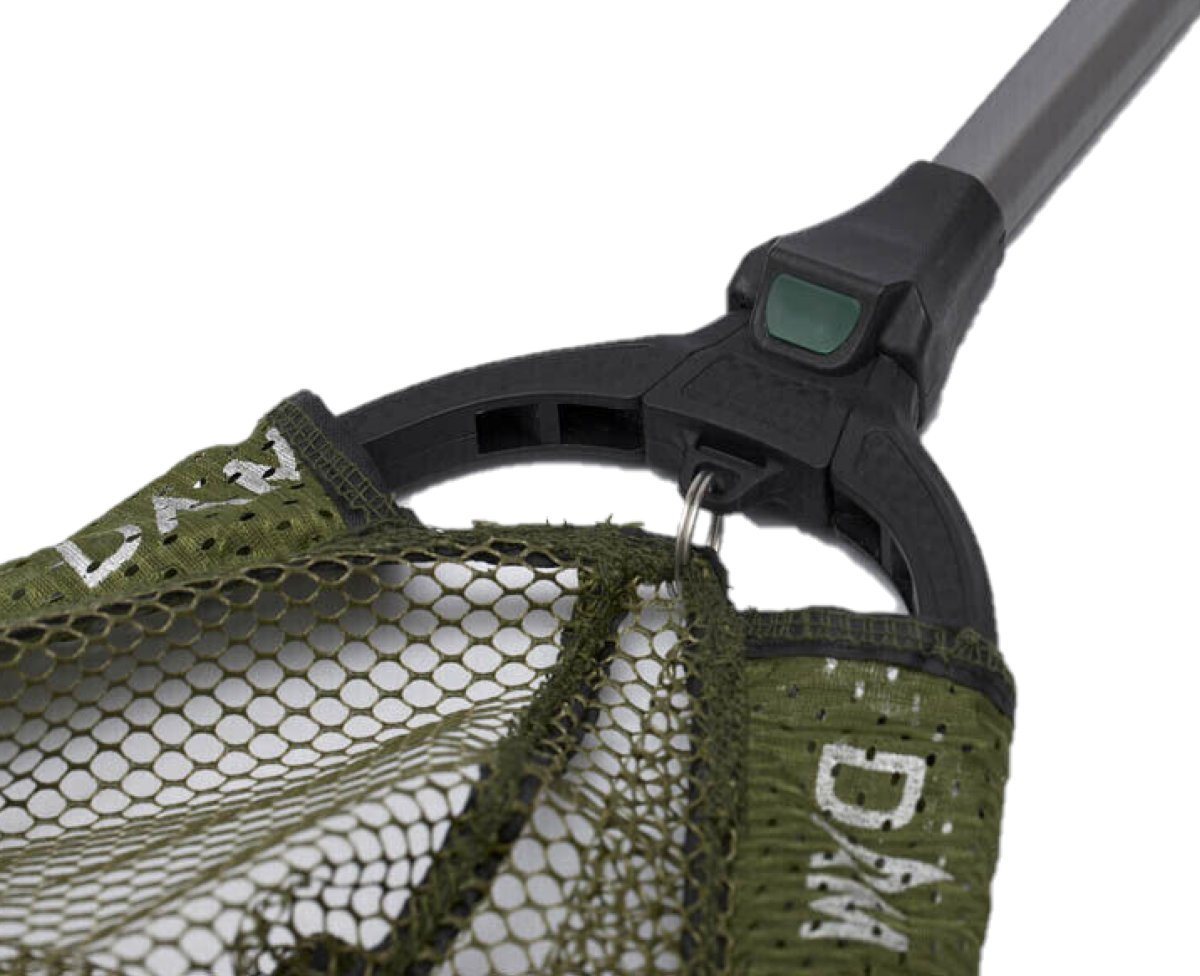 DAM Fishing Angelkescher Crosspower Landing Net 3 teilig Tele Kescher gummiertes Netz 4 Größen, faltbarer Kopf, Gummibeschichtetes Netz, Kompakte Transportgröße Bild 2