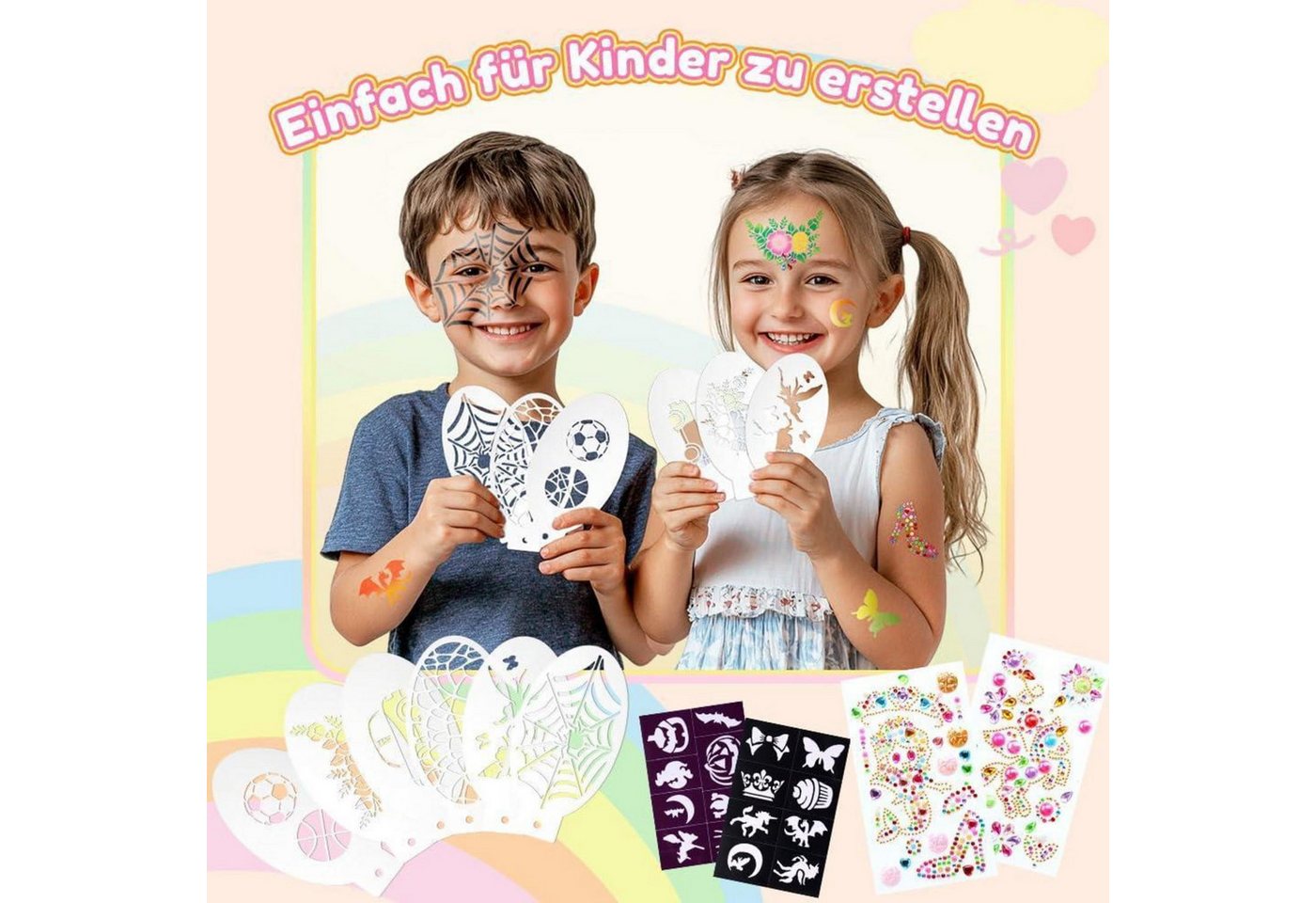 LuxusKollektion Theaterschminke Kinderschminke Gesichtsfarbe Wasserbasis Facepaint Regenbogenfarben