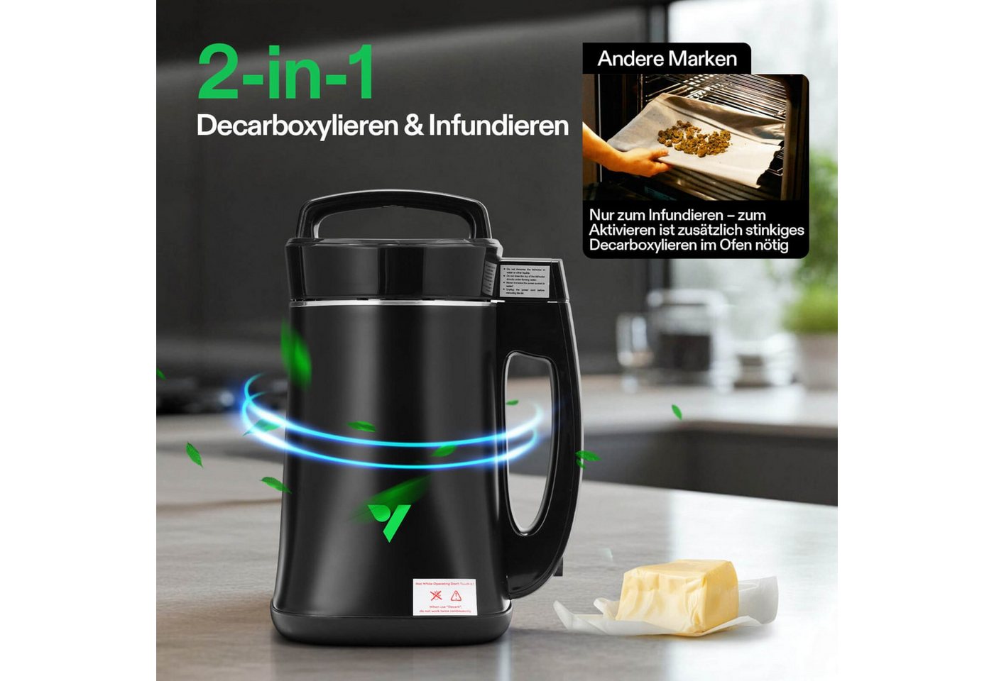 VIVOSUN Multikocher VIVOSUN Kräuter-Infusor, Decarboxylierer für Butter, Öl, Tinkturen
