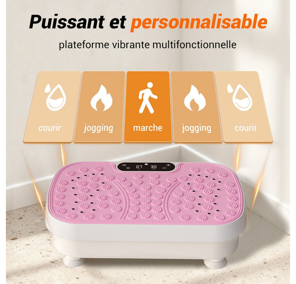 BAYMATE Vibrationsplatte für Heimfitnessgeräte, 150 kg Tragkraft, Länge 46 cm, einstellbare Geschwindigkeit, leiser Betrieb