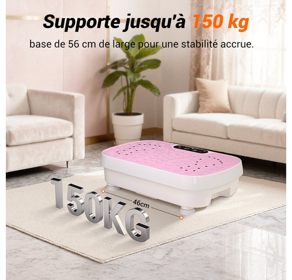 BAYMATE Vibrationsplatte für Heimfitnessgeräte, 150 kg Tragkraft, Länge 46 cm, einstellbare Geschwindigkeit, leiser Betrieb Bild 2