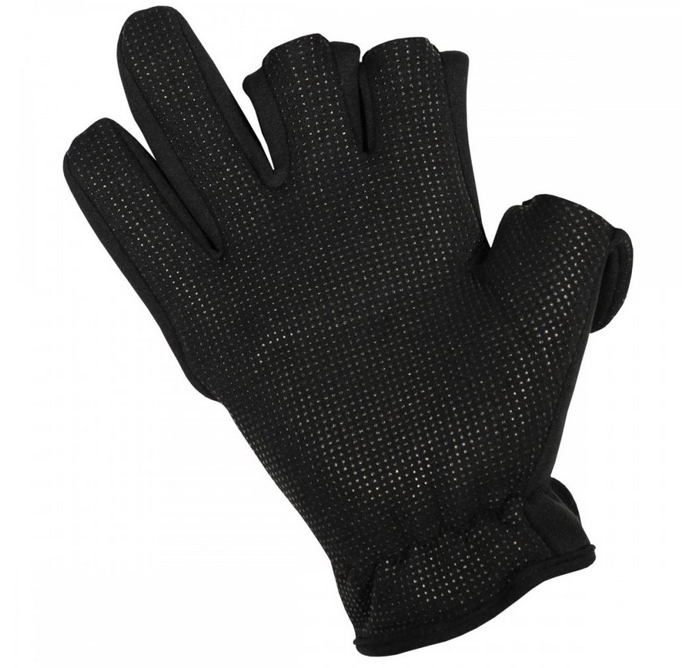 MFH Neoprenhandschuhe Fingerhandschuhe, Combat, Neopren, schwarz - S Daumen, Zeige- und Mittelfinger zurück- klappbar Bild 2
