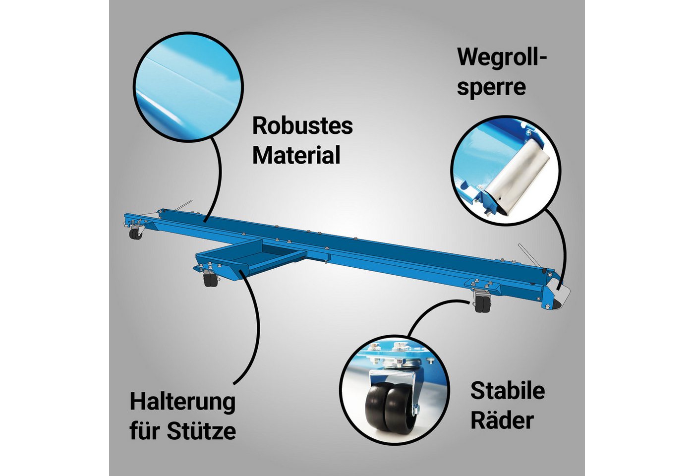Bituxx Motorradheber Bituxx Motorrad Rangierhilfe Blau, MS-19535