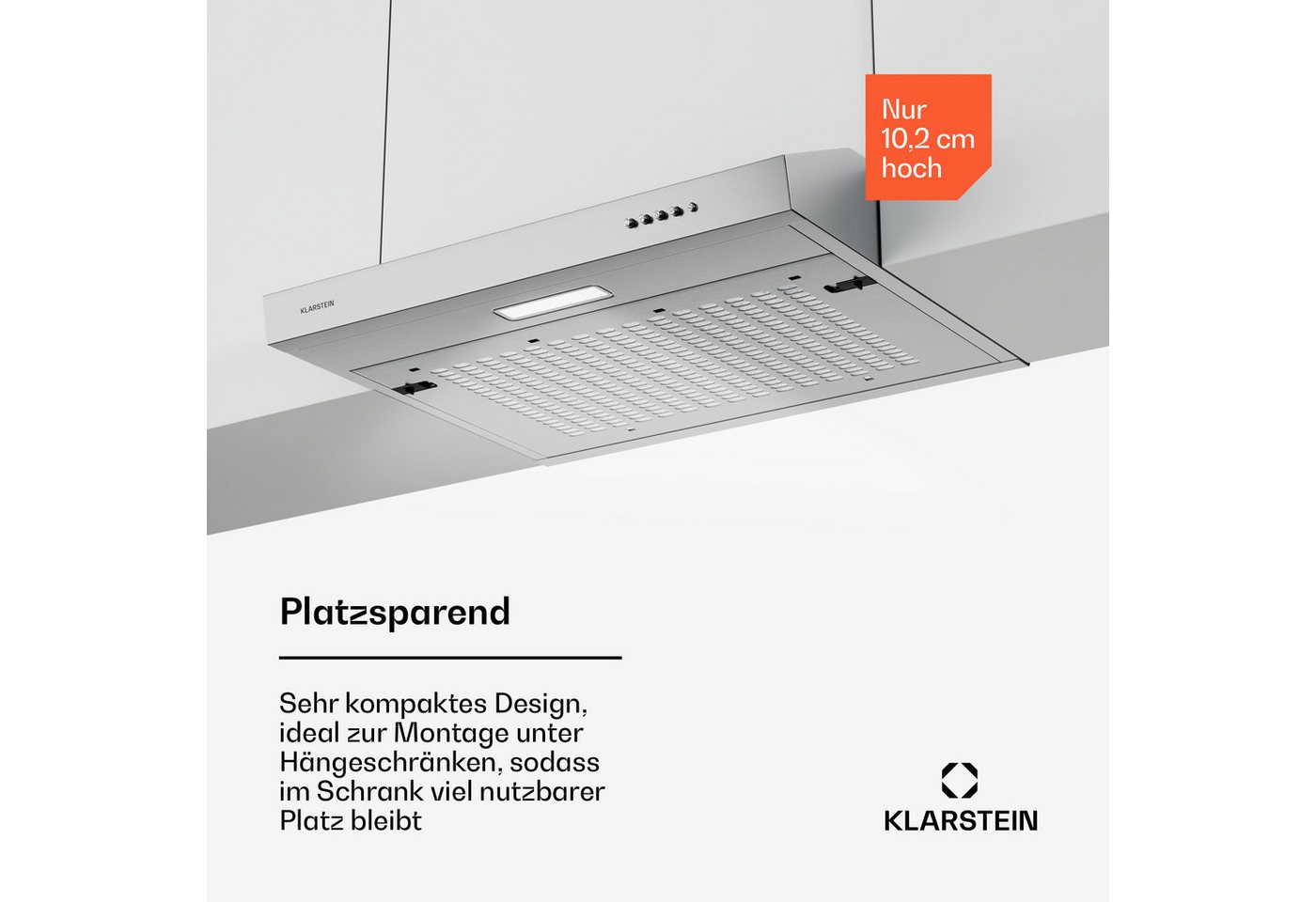 Klarstein Deckenhaube SlimVent Dunstabzugshaube Unterbauhaube Umluft Abluft LED Bild 4