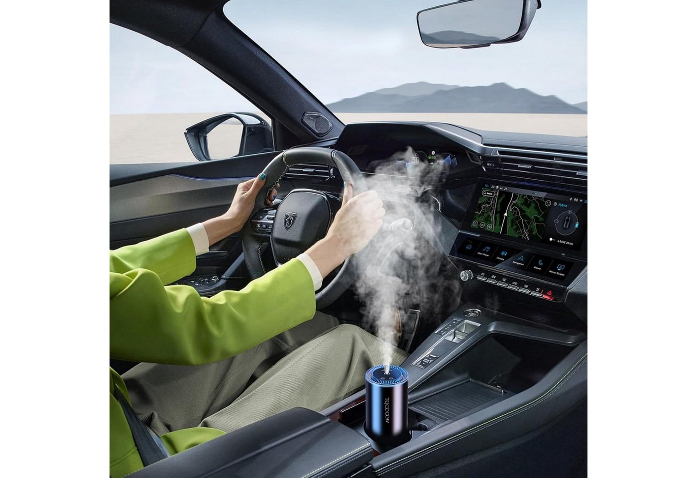 Toomoke Luftbefeuchter Auto Lufterfrischer Auto Elektrischer Duft, Ultraschall-Zerstäuber, 3 Modi, Auto EIN/Ausschalten, Eingebauter Akku, Aroma Diffusor Bild 2