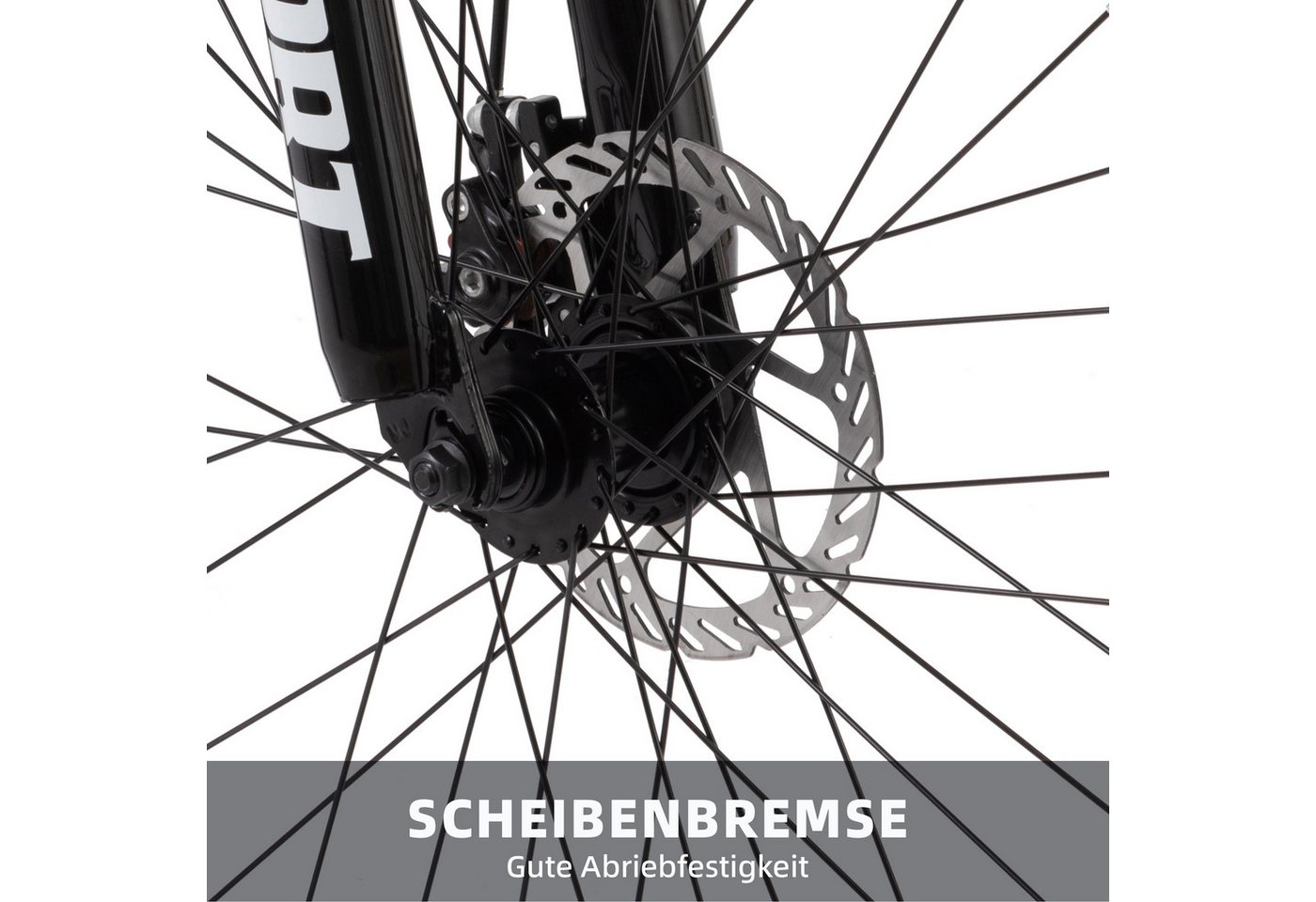 Lauxjack Mountainbike 26 Zoll, MTB, Herrenrad, Shimano 21-Gang, Federgabel, Scheibenbremse, 21 Gang Shimano Tourney RD-TY300/200 Schaltwerk, Kettenschaltung, (Set), Fahrrad, Tour, Gelände, Alltag, robust, Offroad-Look Bild 2