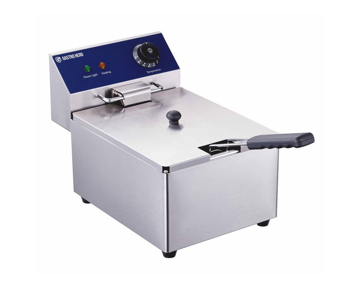 GastroHero Fritteuse Elektro Fritteuse ECO 6 Liter Edelstahl Tischfritteuse, 2500 W, Sicherheitsthermostat, Ölablasssystem, abnehmbare Reinigungsteile Bild 3