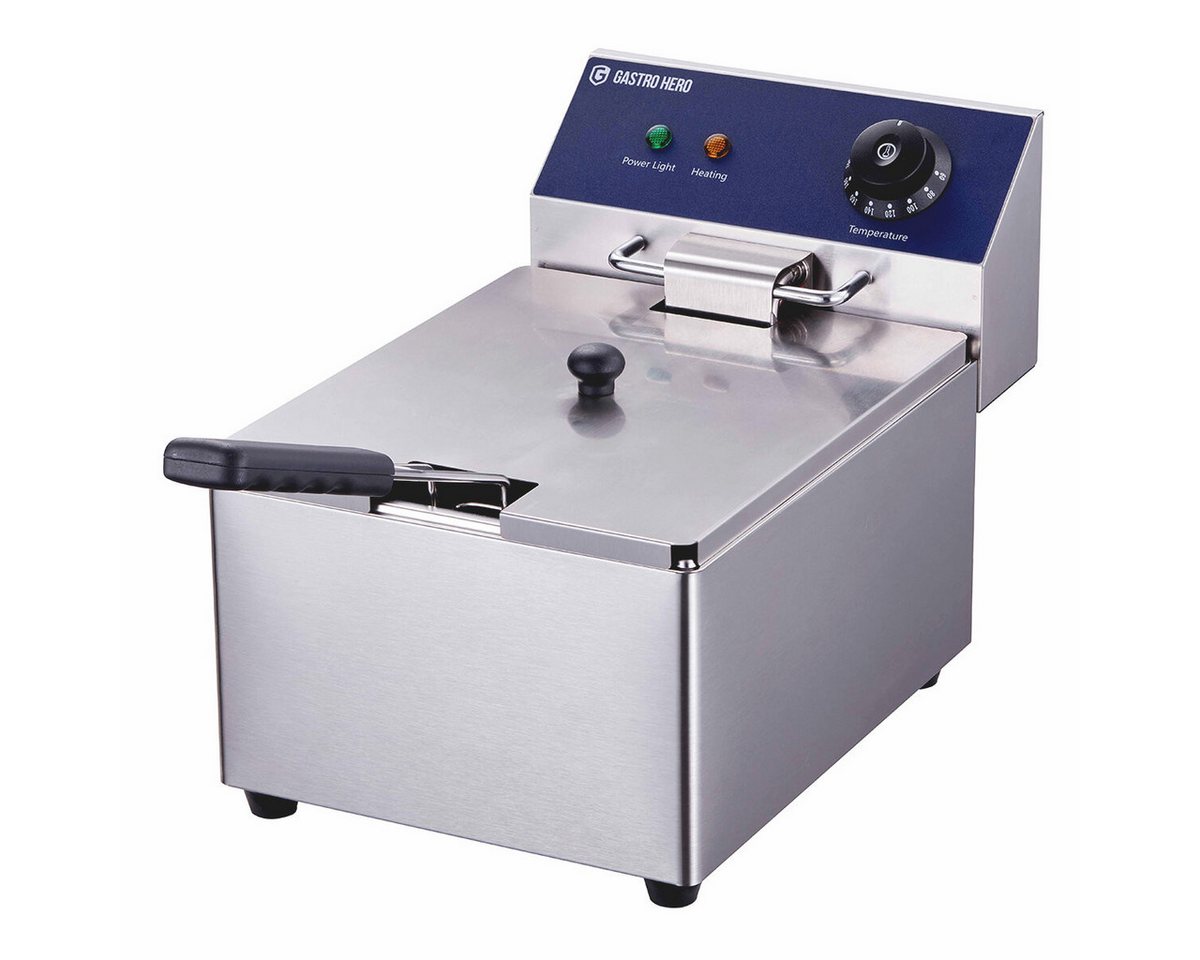 GastroHero Fritteuse Elektro Fritteuse ECO 6 Liter Edelstahl Tischfritteuse, 2500 W, Sicherheitsthermostat, Ölablasssystem, abnehmbare Reinigungsteile Bild 4
