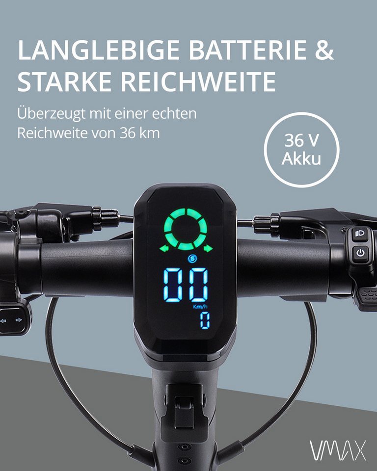 VMAX E-Scooter VX5 PRO GT, 400,00 W, 20,00 km/h, mit Straßenzulassung, klappbar, Blinker Bild 2