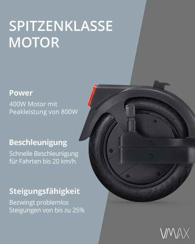 VMAX E-Scooter VX5 PRO GT, 400,00 W, 20,00 km/h, mit Straßenzulassung, klappbar, Blinker Bild 3