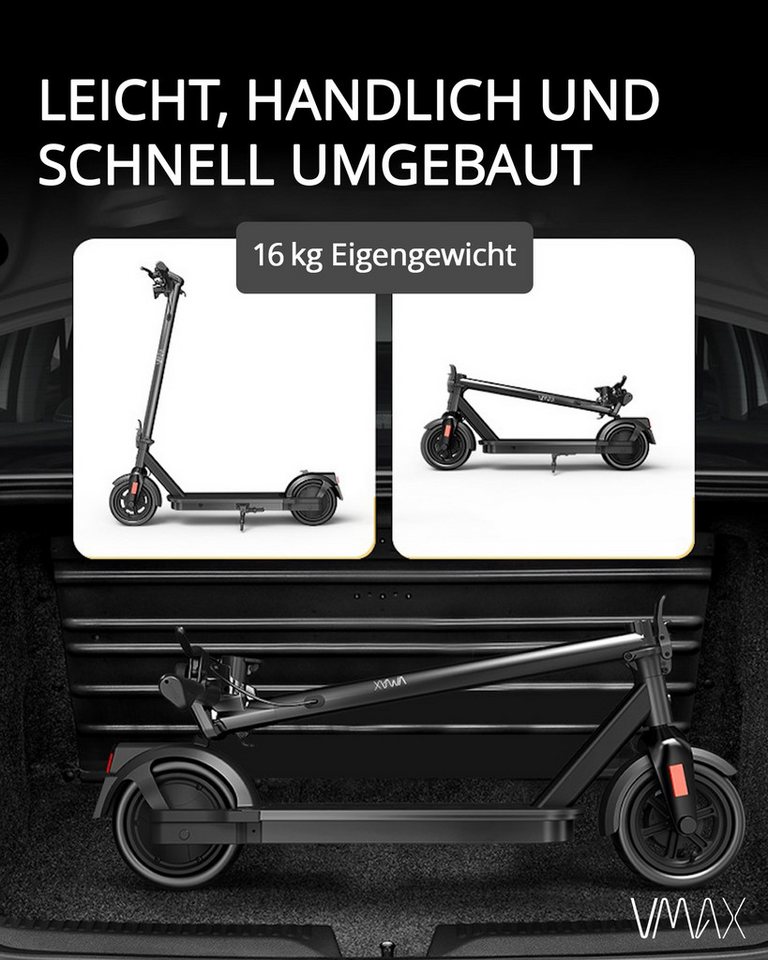 VMAX E-Scooter VX5 PRO GT, 400,00 W, 20,00 km/h, mit Straßenzulassung, klappbar, Blinker Bild 5