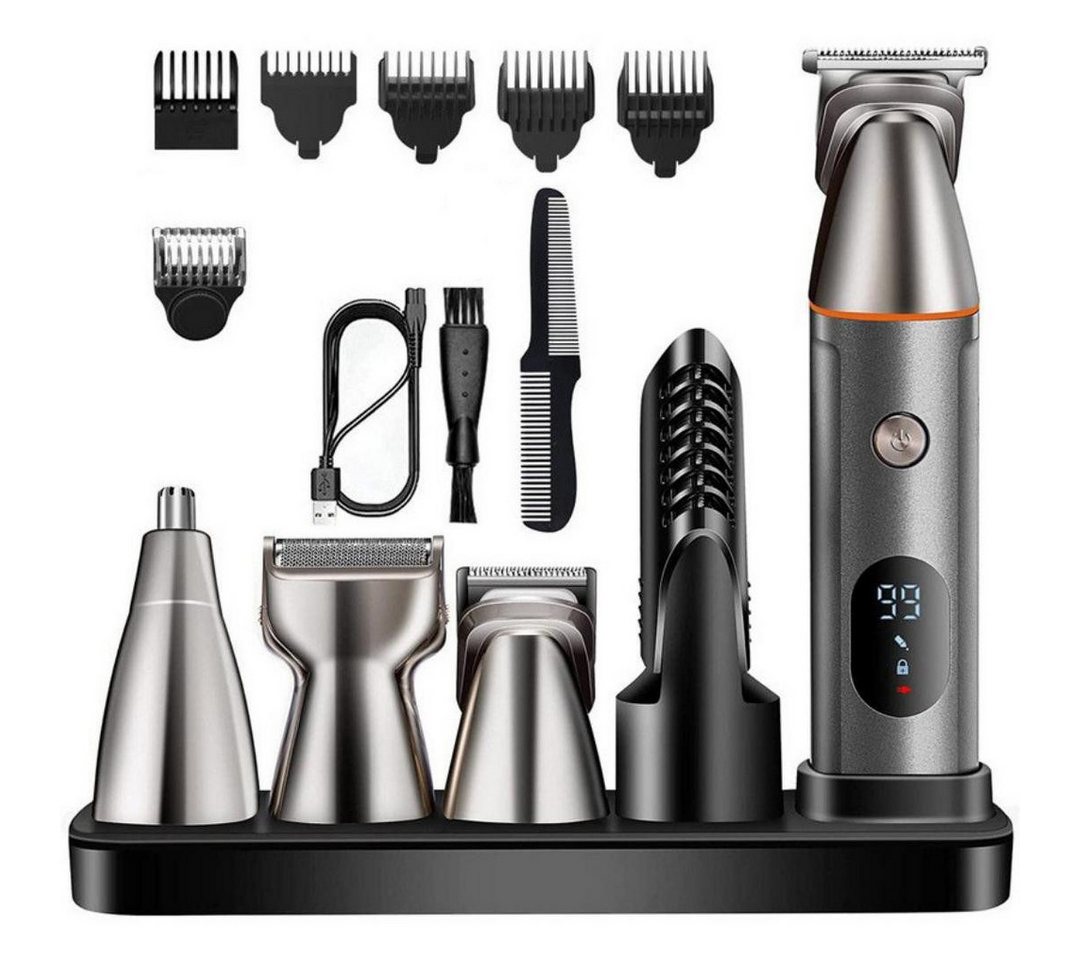 Toomoke Haarschneider 5-in-1 Haarschneider Set,Barttrimmer,Bartschneider,Elektrorasierer, 100% wasserdicht,LED-Anzeige, Lange Standbyzeit Bild 5