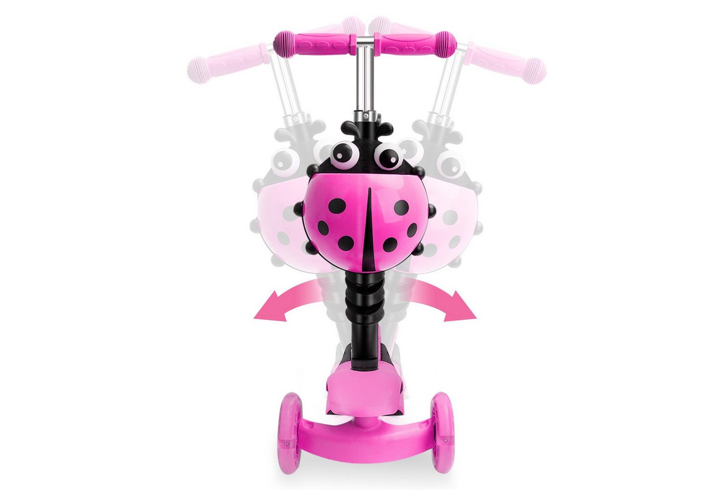 OUNUO Dreiradscooter Kinderroller LED ab 2 Jahren–3 Räder,höhenverstellbar,rutschfest Bild 5