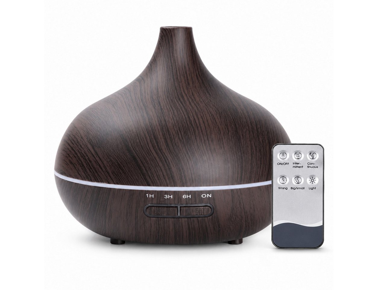 Toomoke Diffuser 550 ml Aroma-Luftbefeuchter mit Ultraschall & Fernbedienung, 0,55 l Wassertank, 7 Farben LED, Timer 1/3/6 h, Auto-Abschaltung, bis 15 Std. Bild 4