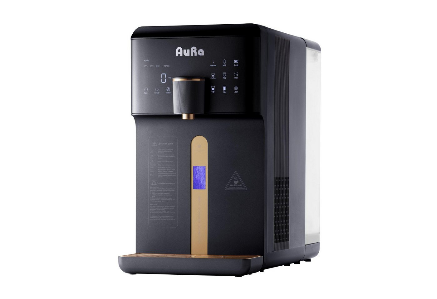 AORA Osmoseanlage AURA W23 Tank Schwarz - Auftisch-Osmoseanlage ohne Wasseranschluss, Umkehrosmose ohne Installation, ideal für Mietwohnung & Büro Bild 5