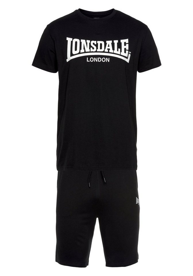 Lonsdale Freizeitanzug MOY (Packung, 2-tlg., mit T-Shirt), zweiteiliges Set mit T-Shirt und Shorts, unifarbenes Design