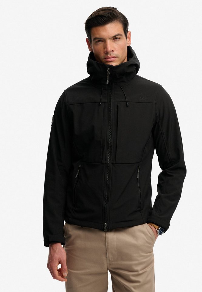 Superdry Outdoorjacke HOODED SOFTSHELL TREKKER JKT mit Materialmix aus Polyester und Elasthan, Relaxed Fit Bild 2