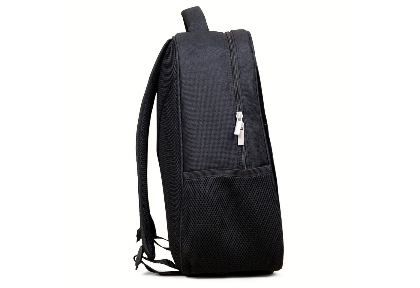 NoBoringSuitcases.com© Rucksack Schwarz - Ball im Tor, Kinderrucksack Schwarz, Schulrucksack, Freizeitrucksack Jungen Mädchen Bild 5